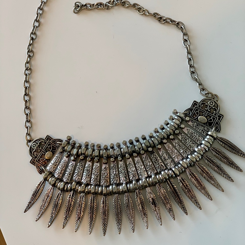 Vintage Boho Silver Necklace